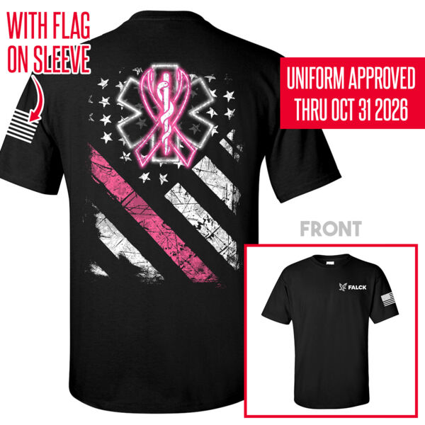 UNIFORM APPROVED 10/1 THRU 10/31 - BREAST CANCER 2026 W/ FLAG ON SLEEVE - TX4827 Thumbnail